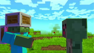 Minecraft Steve And Creeper Animation