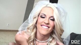 Stunning Bride Facialized By Her Photographer